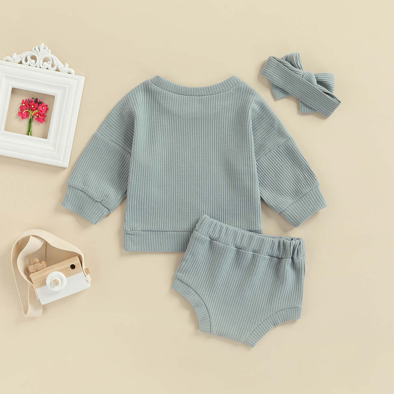 Title 6, Baby T-shirt shorts set lente zomer effen kleur...