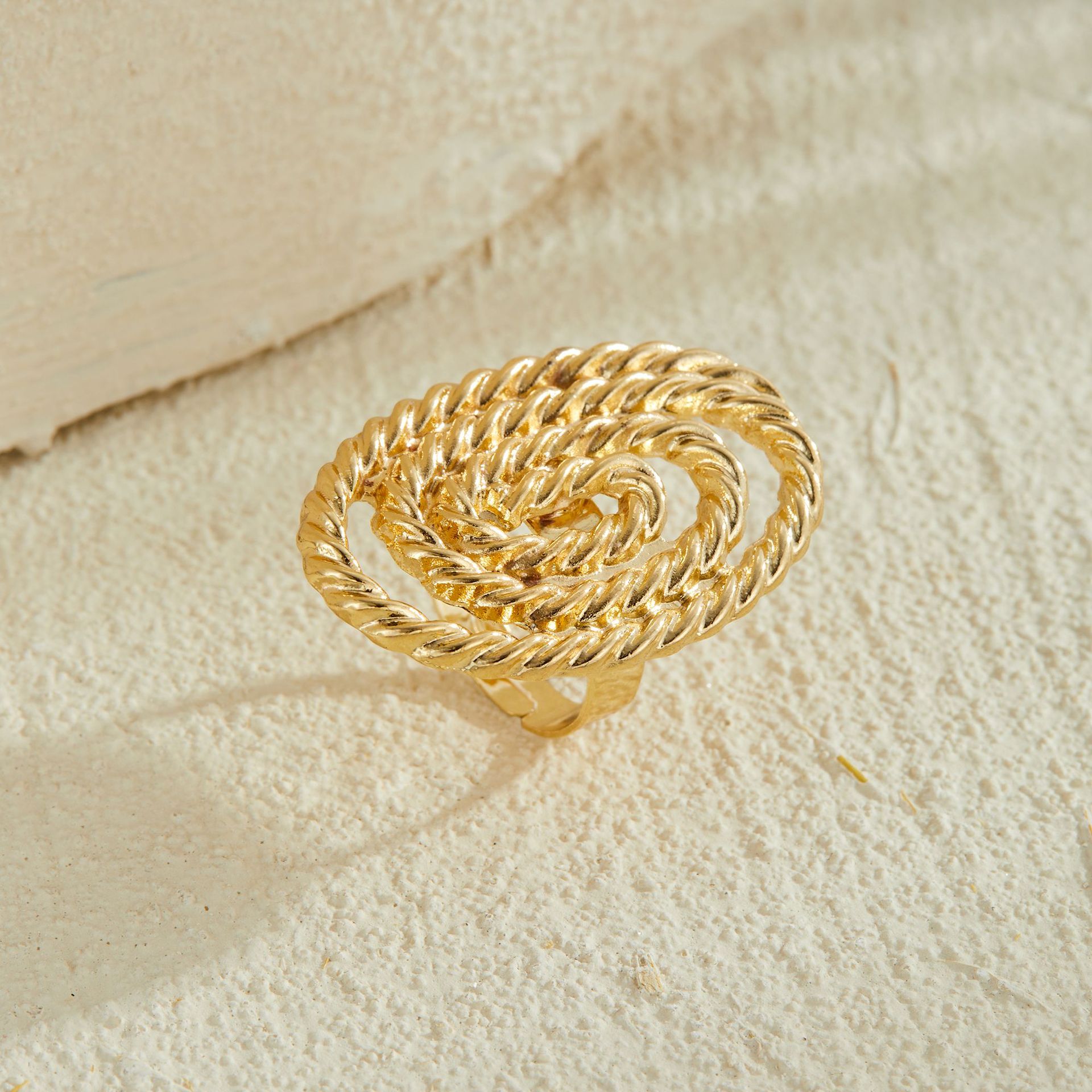 Five Petal Flower Stereo Flower Open Ring