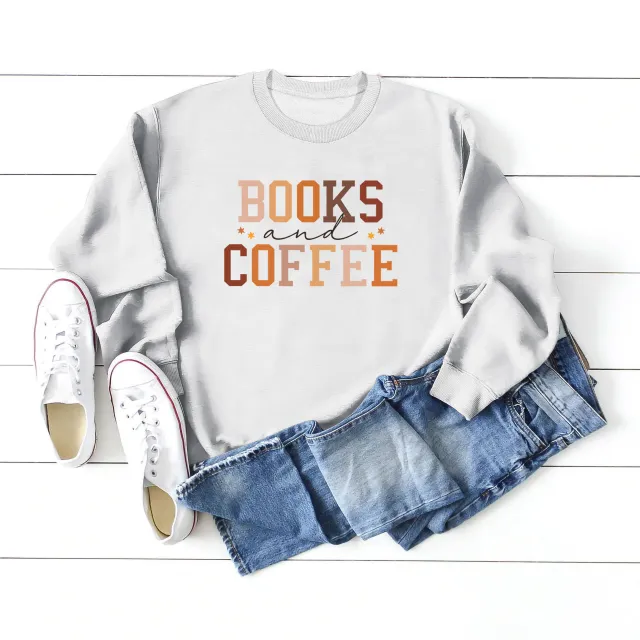 European And American Round Neck Sweater Women's Printing Stylish All matching White - Shop at LoveMi