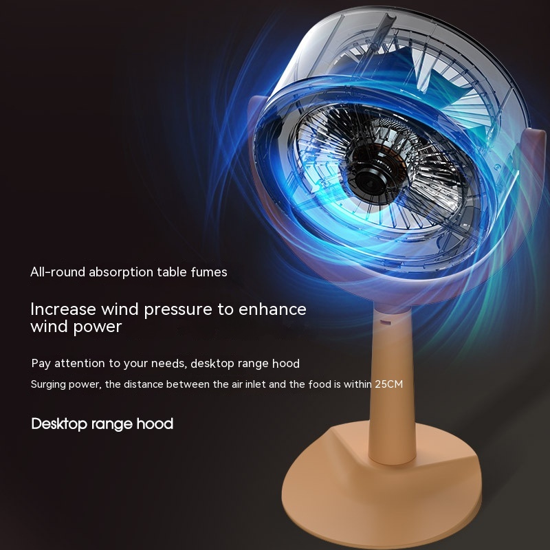 Household Small Desktop Range Hood Mini Portable Desktop Large Wind Power - Image 1