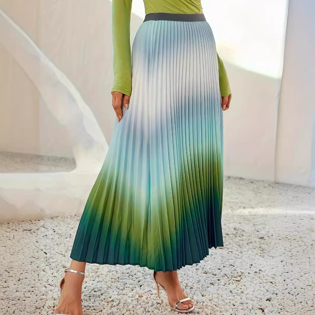 Waist-graduated Versatile Pleated Midi Skirt That Flatters The