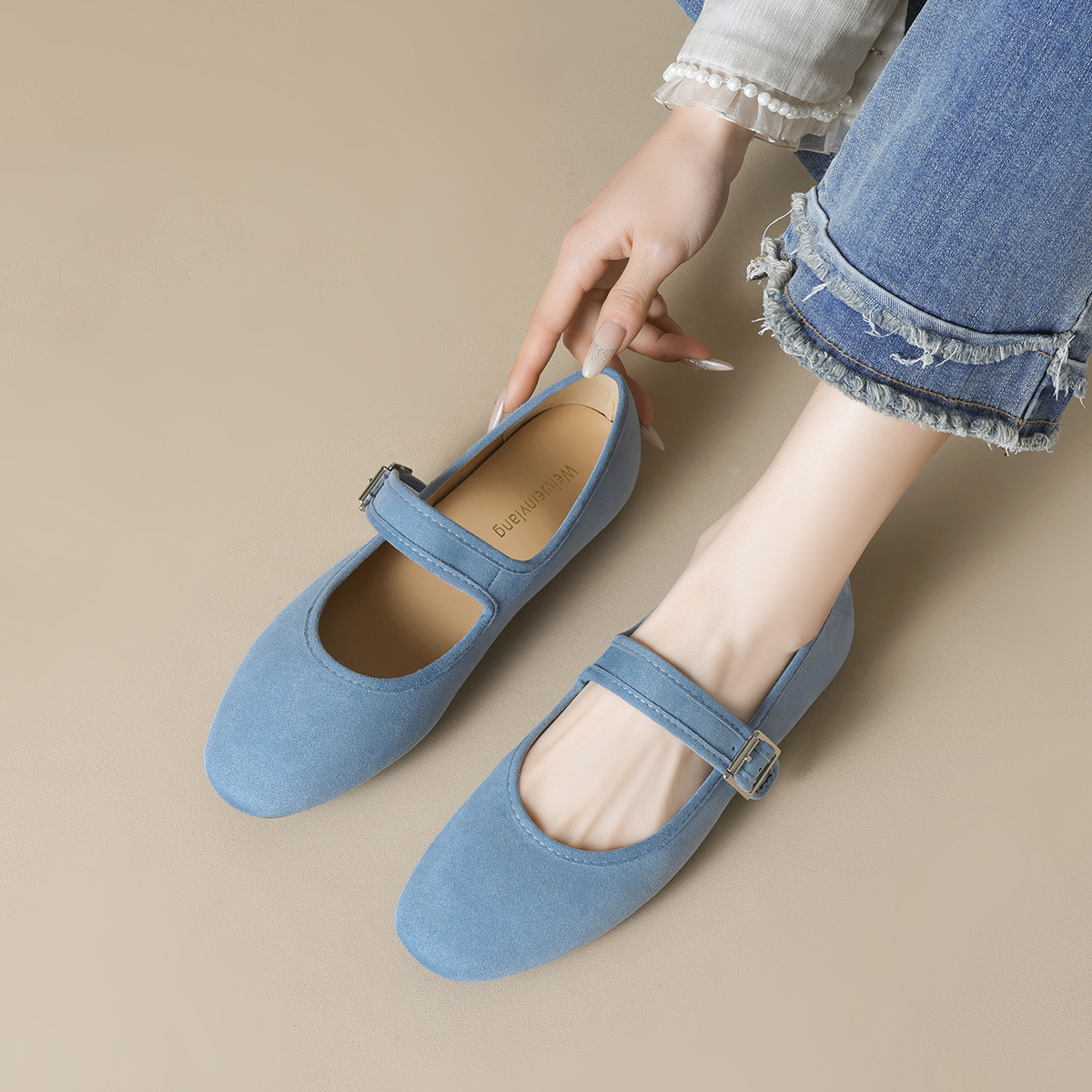 Suede Slip-On Flats, picture 4 of 5