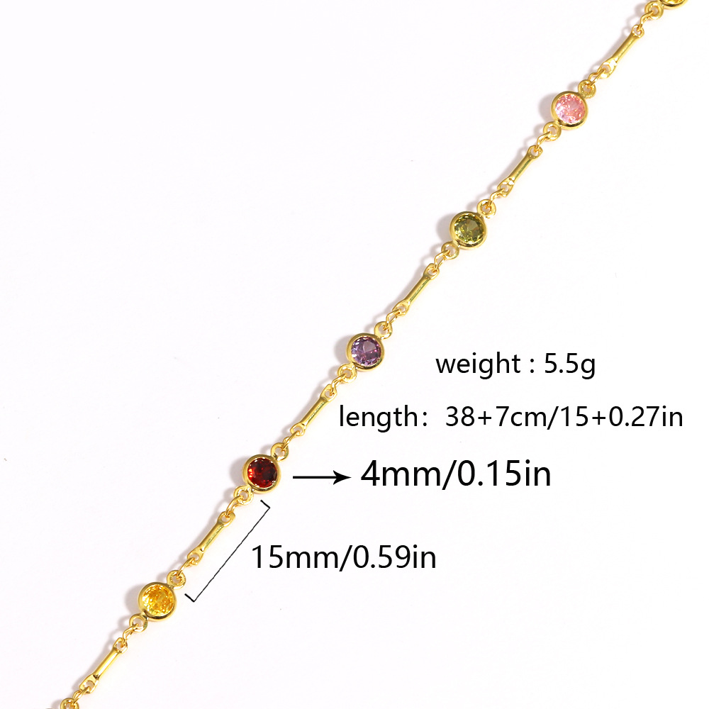 Retro-style Colorful Zircon Womens Necklace