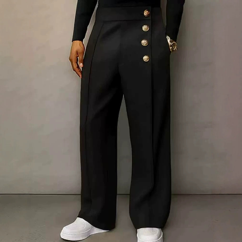 Autumn Loosefitting Versatile High Waisted Wide Leg Pants