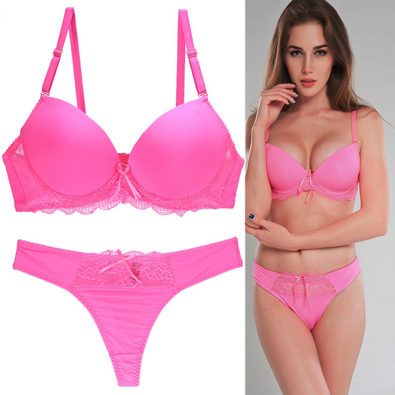 NHKDSASA Brand Bra And Panty Sets For Women Plus Size 2021 Erotic Lingerie  Summer 40D High Waist Panty Pink Lace Underwear Sets - AliExpress