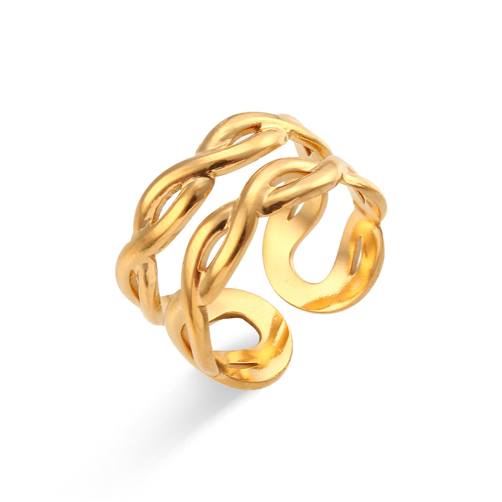 Fashion Hollowed-out Ring Ornament Woven Ring