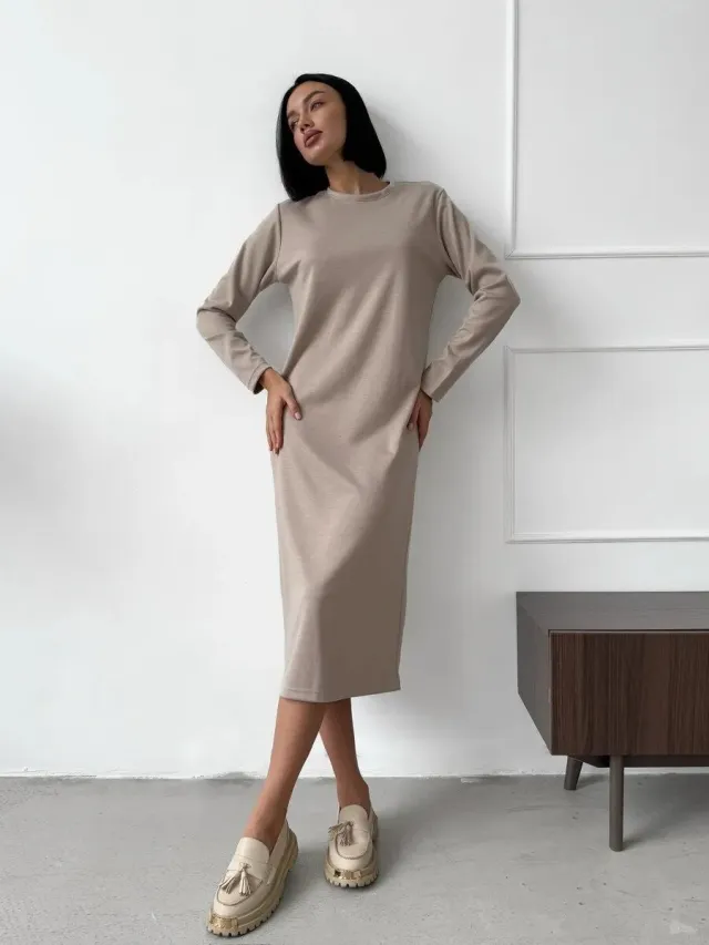 Fashionable Long sleeved Hip Skirt With Draped Detailing Brown - Shop at LoveMi