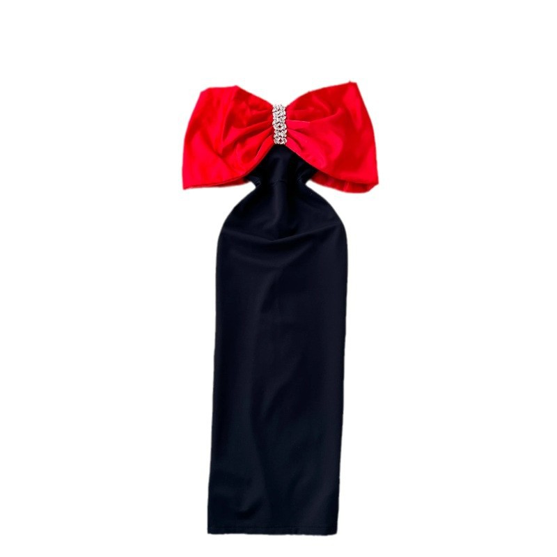 Fashion Women's Halter Bow Slim Dress