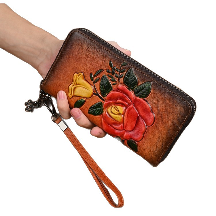 Leather Floral Wallet, picture 2 of 5