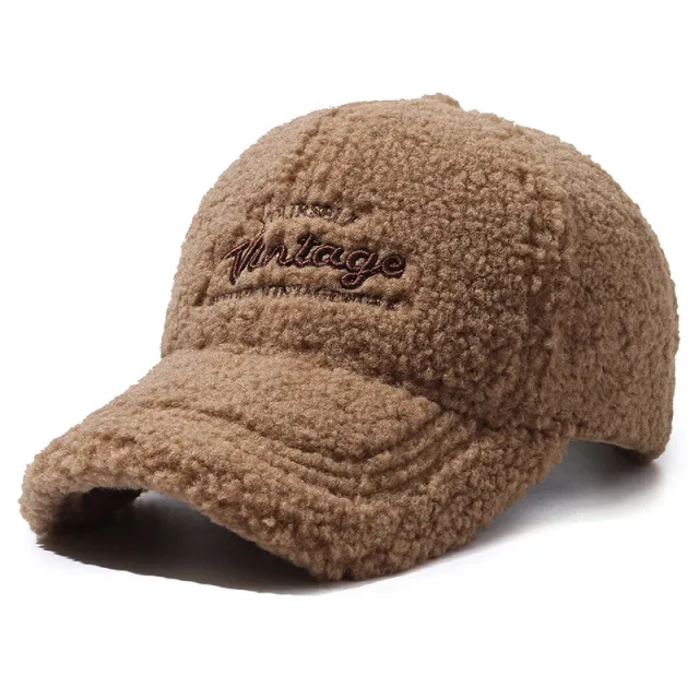 Thickened Warm Peaked Street Versatile Winter Baseball Cap Dark Beige - Shop at LoveMi