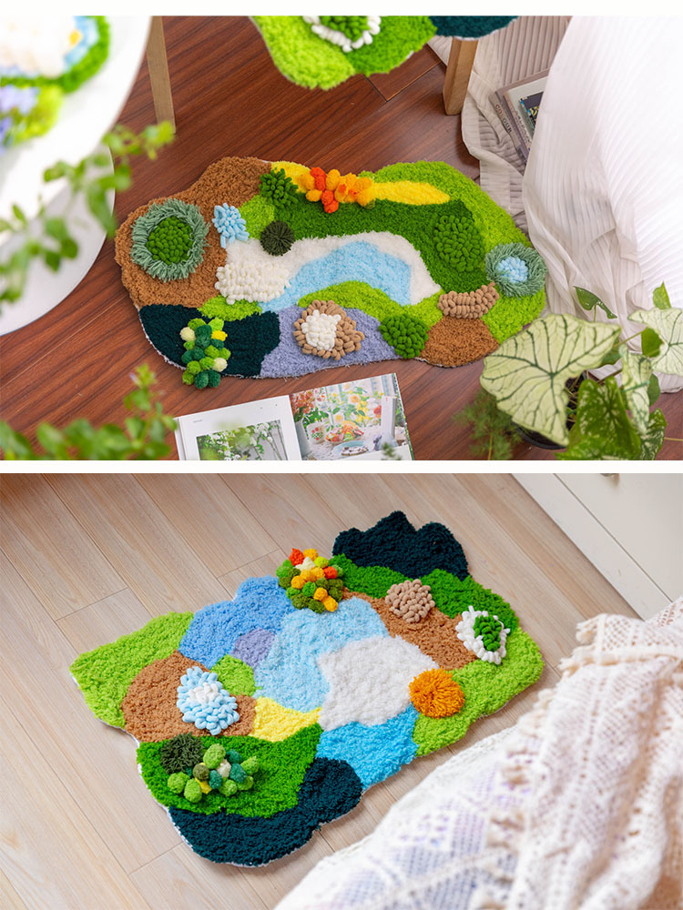 Title 4, Handmade Diy Moss Coaster Carpet Material Packa...