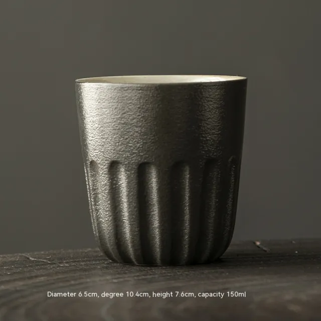 Creative Stoneware Japanese Large Tea Cup Black - Shop at LoveMi