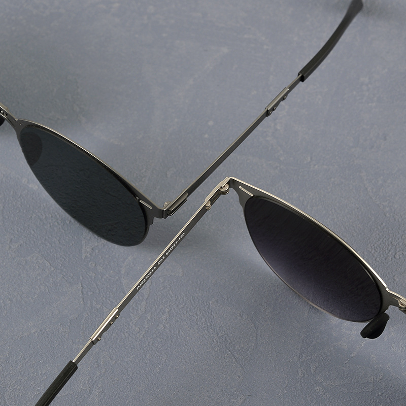 Lightweight Folding Men's Stainless Steel Fashion Vintage Sunglasses