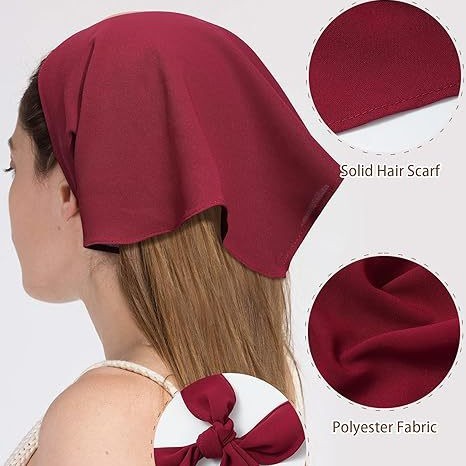 Women's Solid Color Fabric Bag Headscarf
