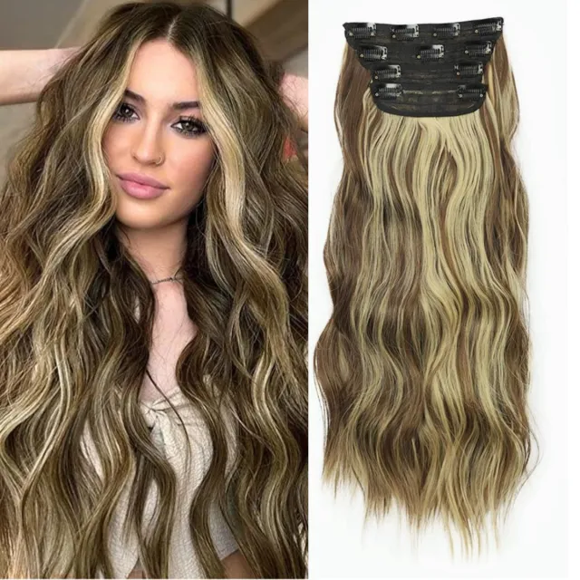 Wig Four piece Set Hairpiece Clip Curly Hair Four piece Set Curly Hair Wig Set 86H10 - Shop at LoveMi