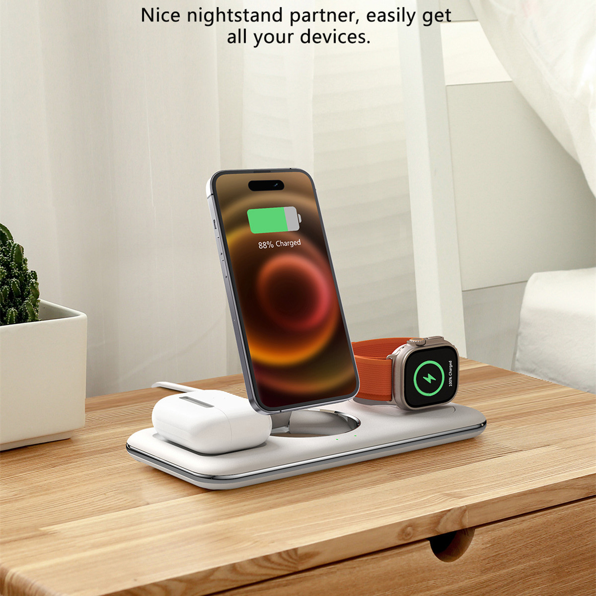 Folding Magnetic Wireless Charger Charger Desktop Bracket - Image 12
