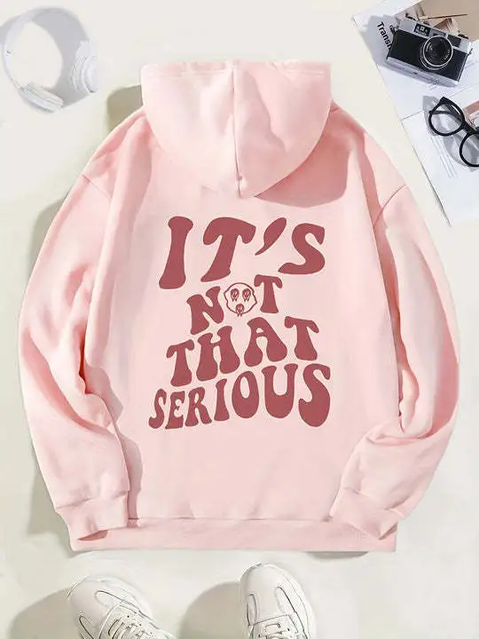 European And American High Street Loose Sports Pullover Pink - Shop at LoveMi