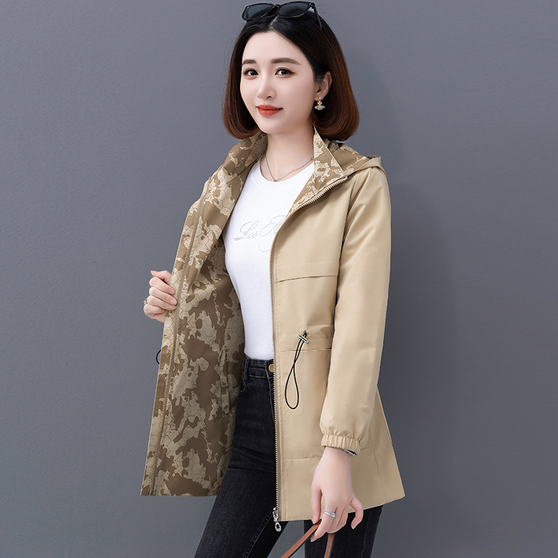 Women's Casual Reversible Short Hooded Jacket