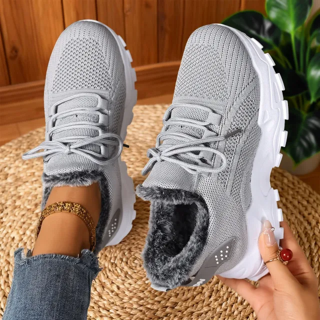 Increased Shallow Mouth Lace up Lightweight Sneakers Gray - Shop at LoveMi