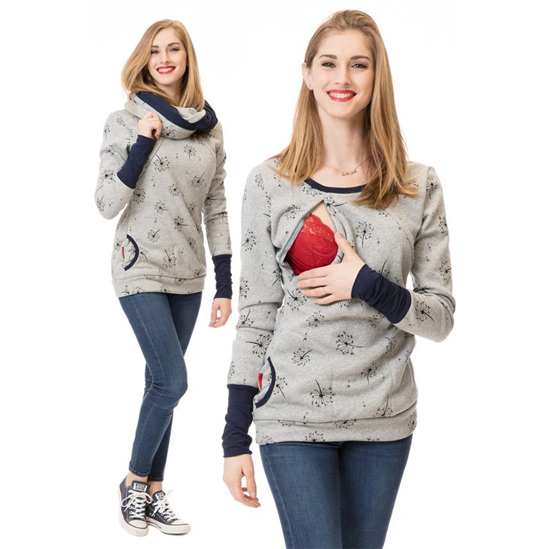 Title 8, Sweatshirt Hoodie Women Long Sleeve Breastfeedi...