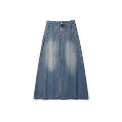 Fashionable High Waist Denim Skirt For Women - Retro - View 1