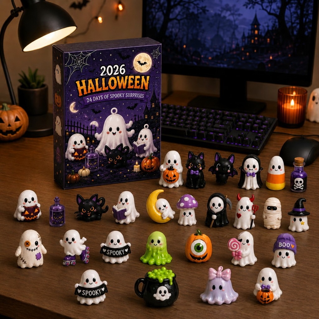 Halloween Countdown Calendar Toy Set