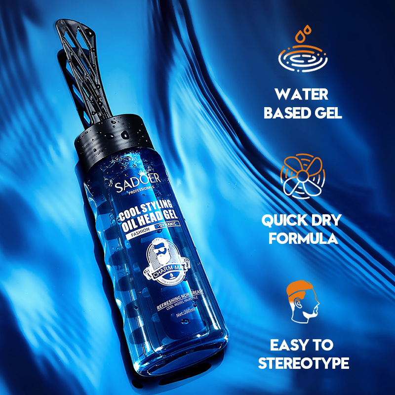 SADOER All-English Hair Gel Cool Styling Oil 3
