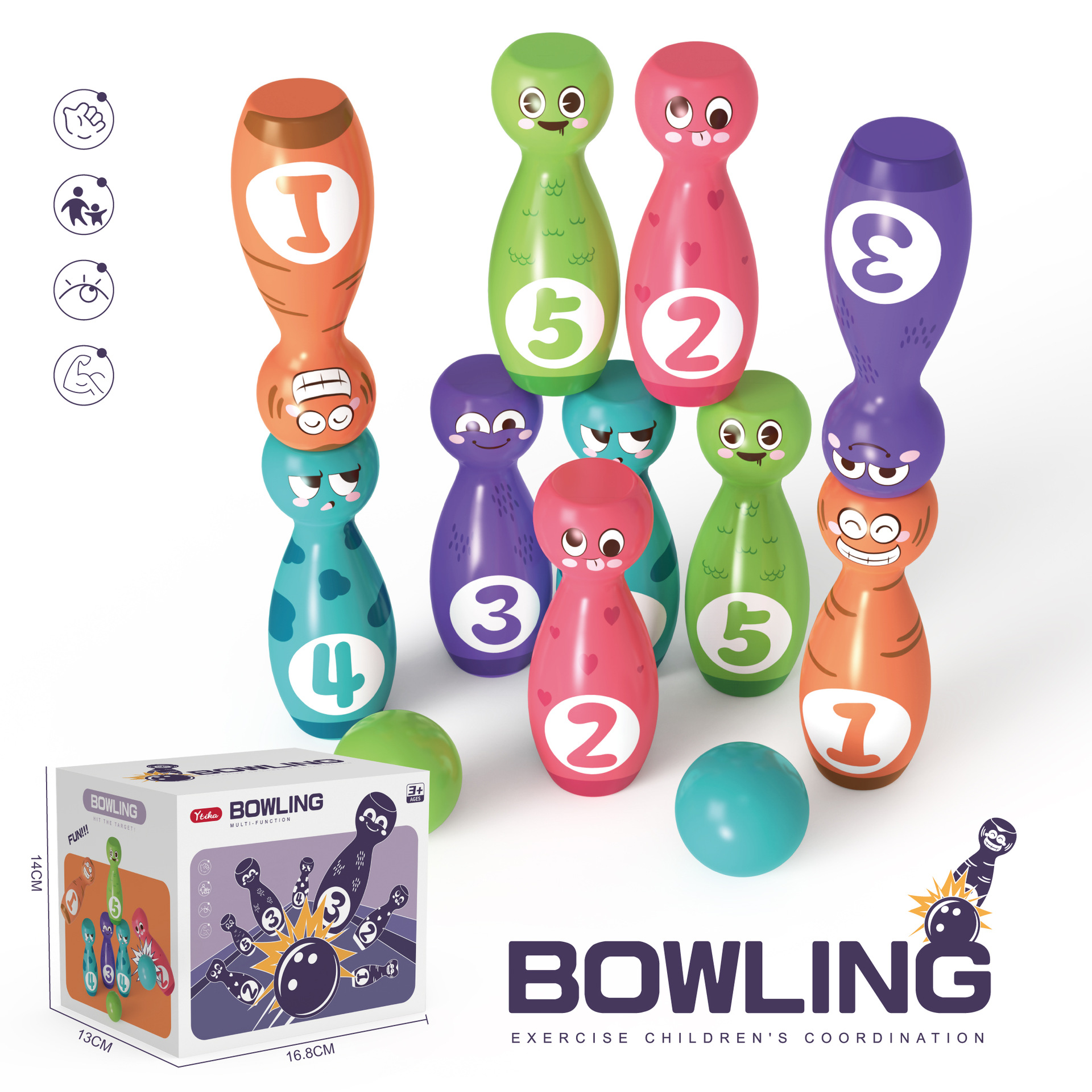 Bowling Stacked Fun Bottle Col