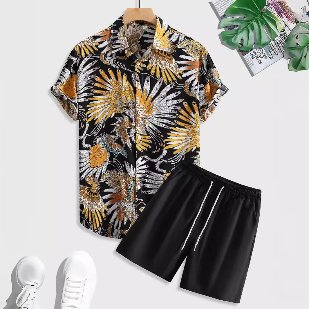 Men's Printed Casual Style Short Sleeve Shirt