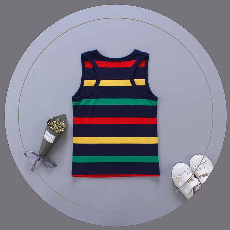 Breathable Cotton Striped Sleeveless Kids Vest