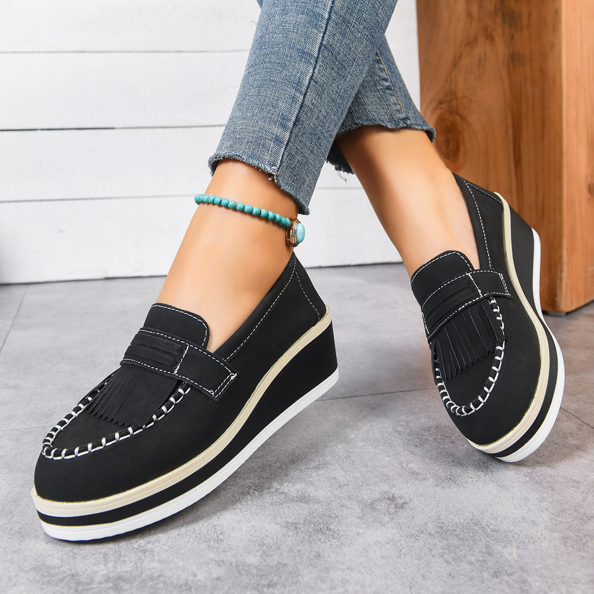 Wedge Heel Loafers, picture 2 of 4