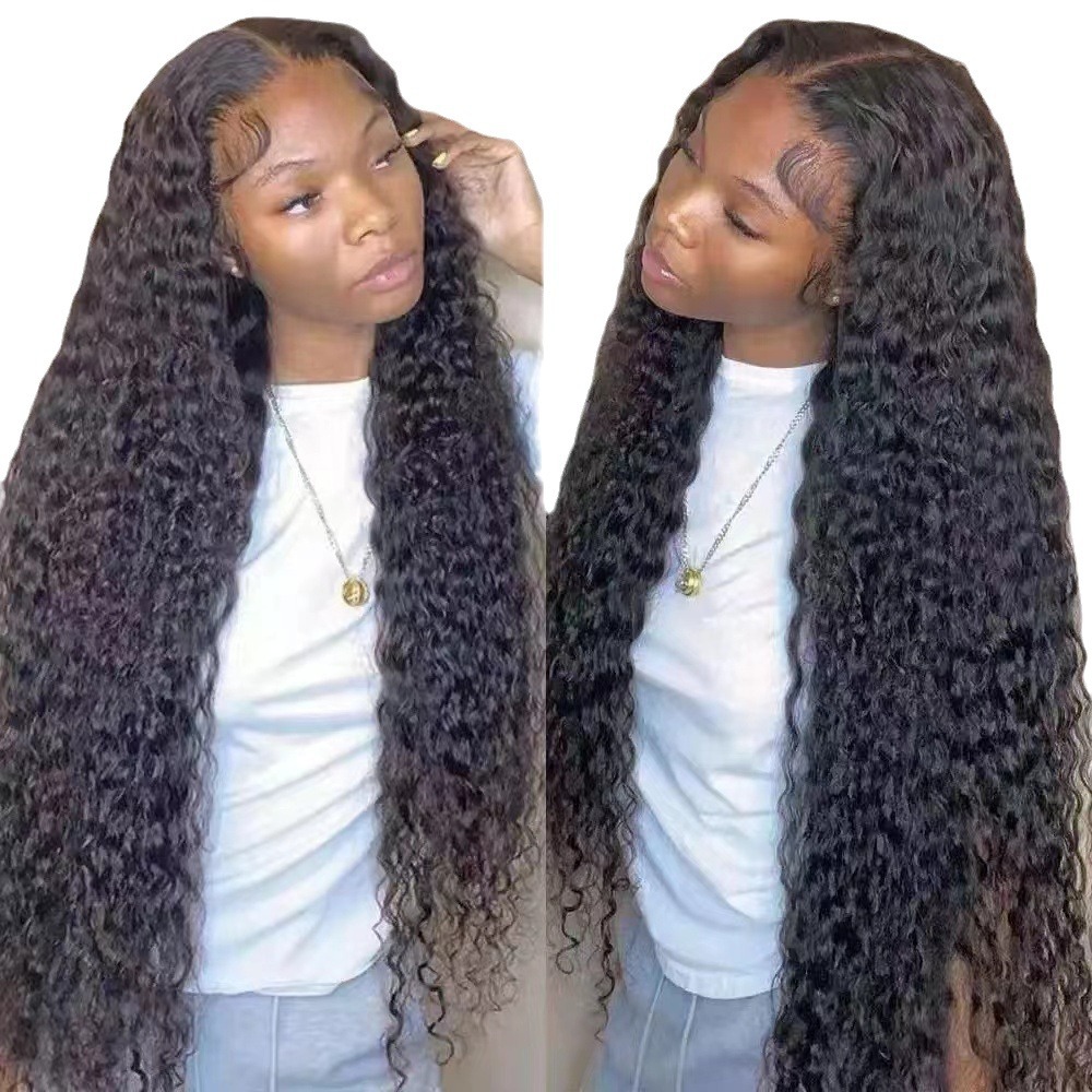 European And American Long Curly Wig Chemical Fiber Lace Wig Head Cover 20 Inches - Shop at LoveMi