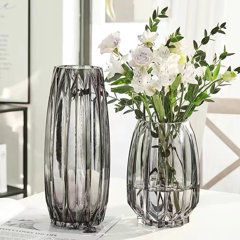 Transparent Glass Vase For Water Based Flowers Roses And Lucky Bamboo 4