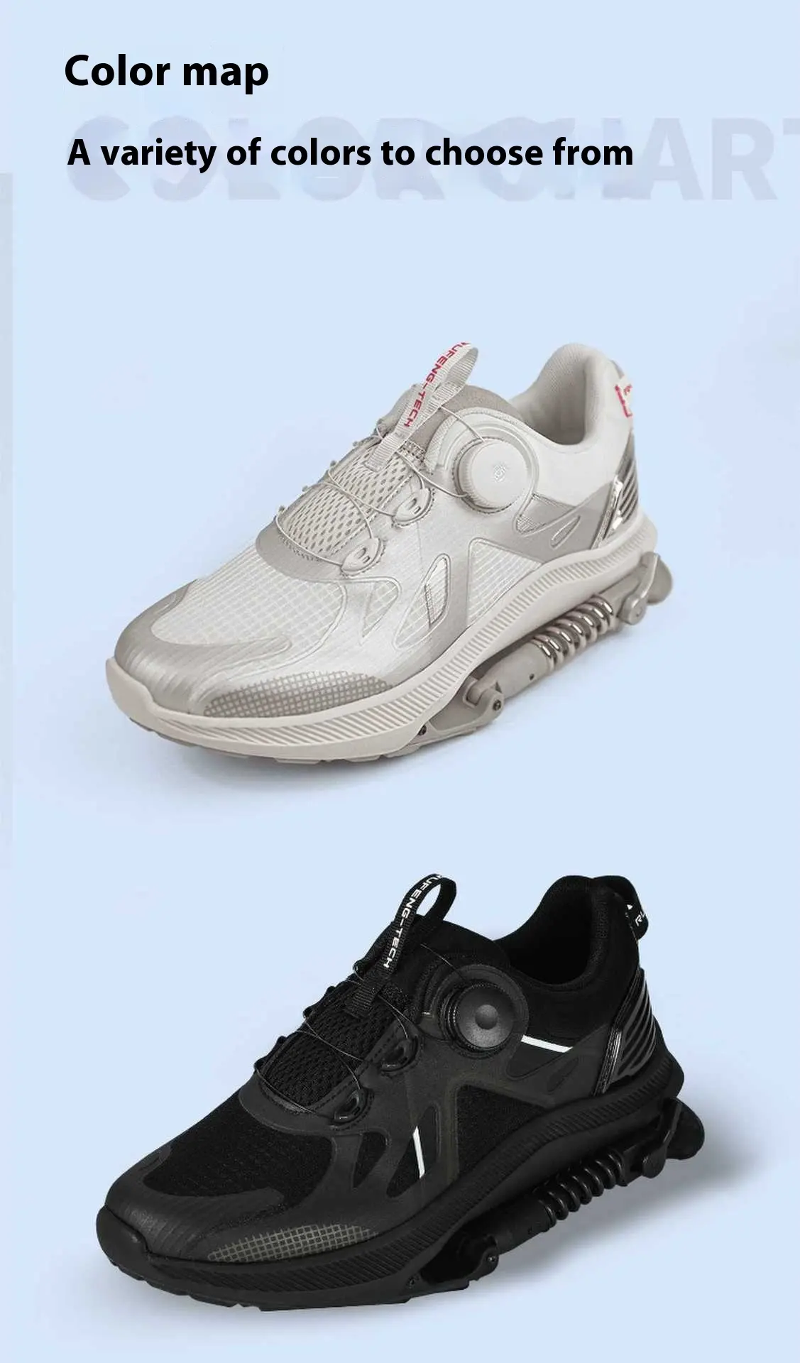 Black Tech Running Shoes Power Mechanical Marathon