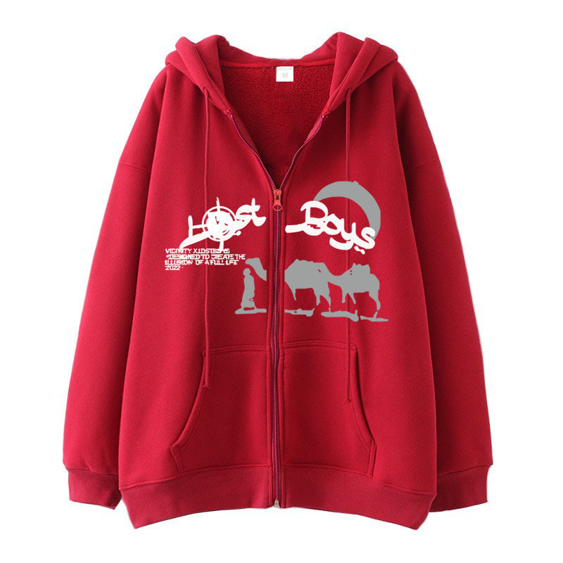 Desert Team Of Camels Zipper Sweater Casual