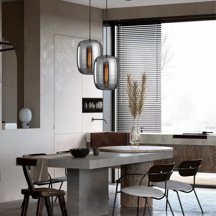 Post-modern Simple Personality Creative Striped Restaurant Bar
