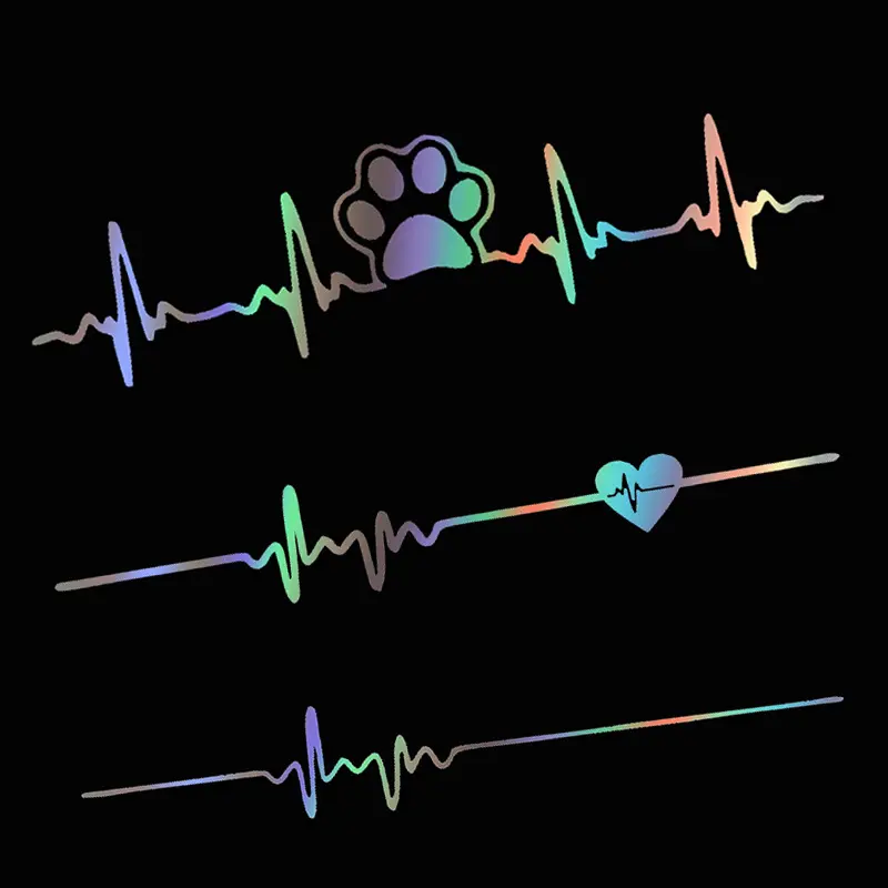 Car ECG Creative Heartbeat Motorcycle Body Bumper