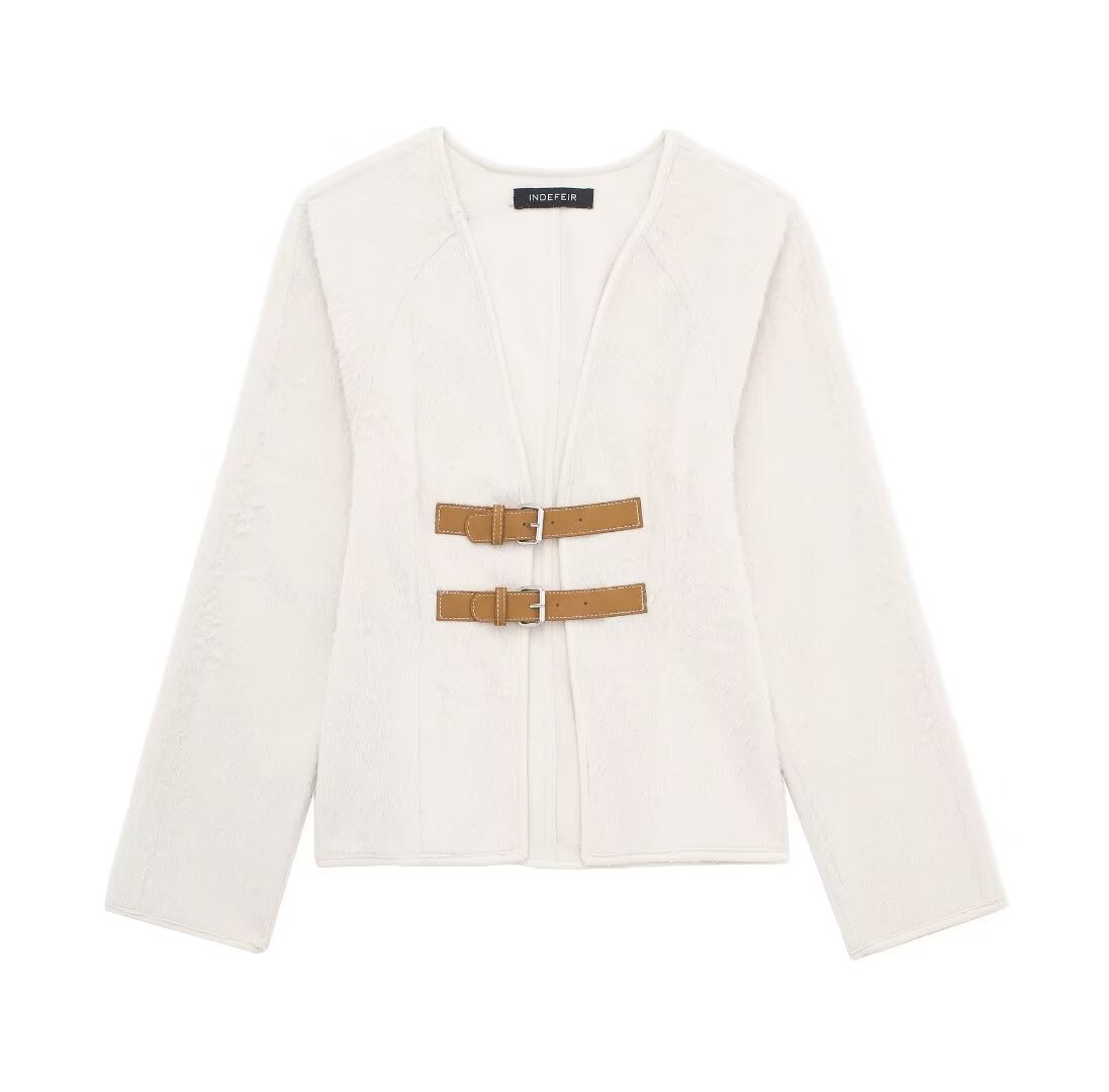 European And American Style Women's Spring New Strap Soft Coat Beige - Shop at LoveMi