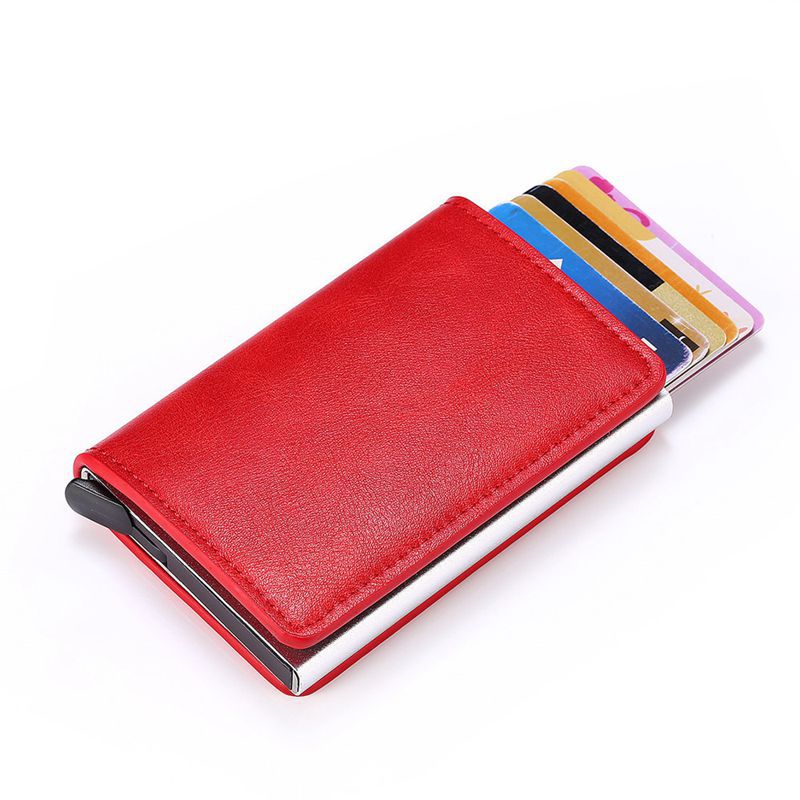 Men's Metal Anti-magnetic ID Card Holder New Student Wallet Business Card Holder