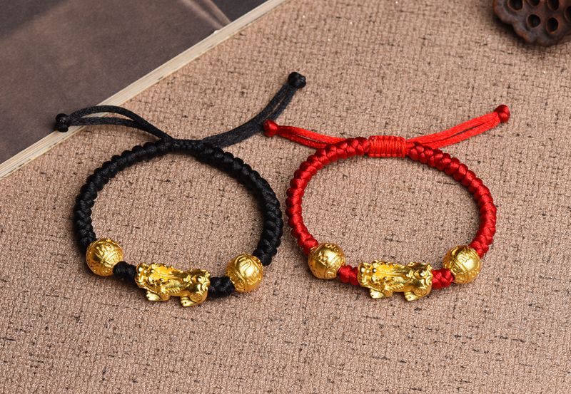 Title 1, Ethnic Style Hand-woven Red Rope Six-character ...