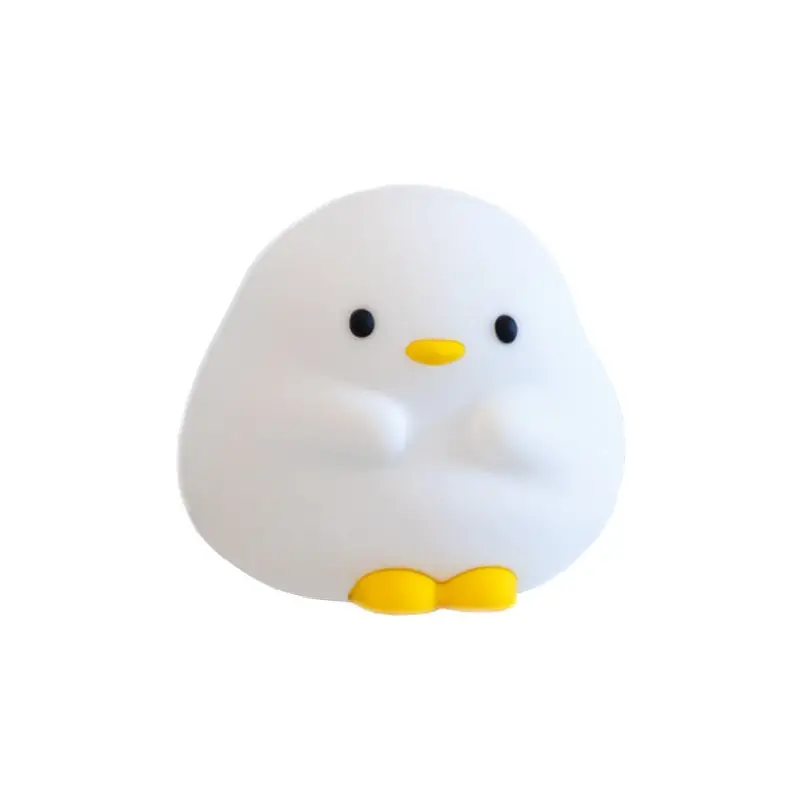 Cute Duck LED Night Lamp Cartoon Silicone USB Rechargeable Sleeping Light Touch