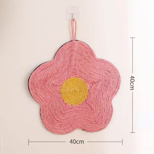 Sisal Wear resistant Cat Scratching Board Does Not Shed Chips Red Flowers - Shop at LoveMi