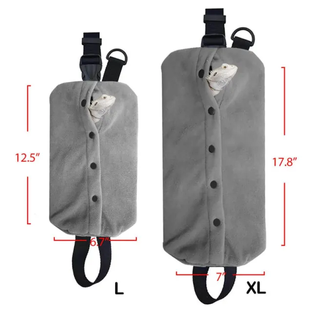 Flannel Adjustable Beard Dragon Accessories Backpack Gray - Shop at LoveMi