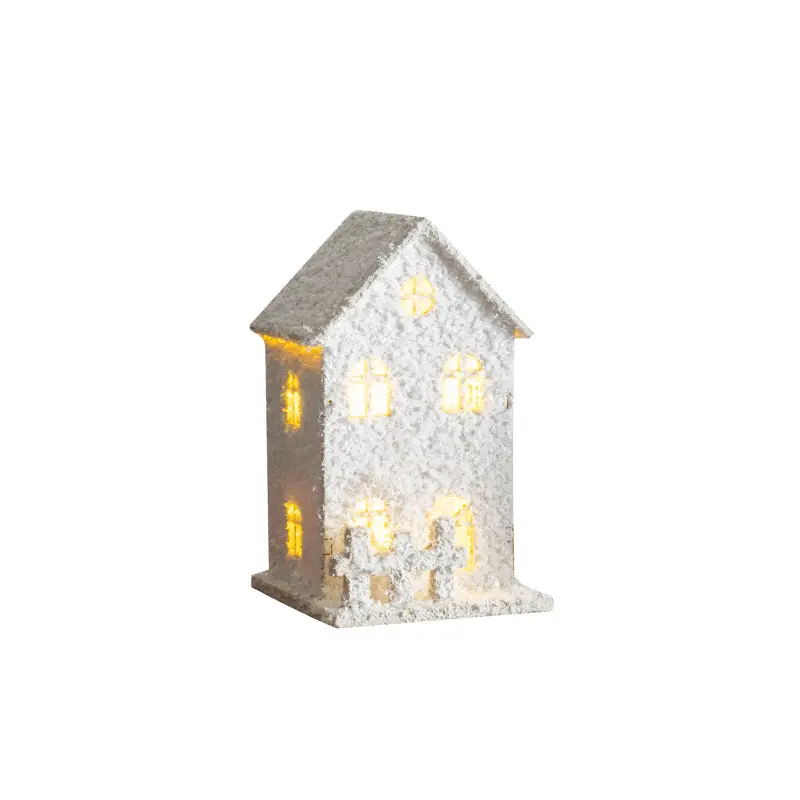 Glowing Cabin Ornament Christmas Tree Micro Landscape Decoration
