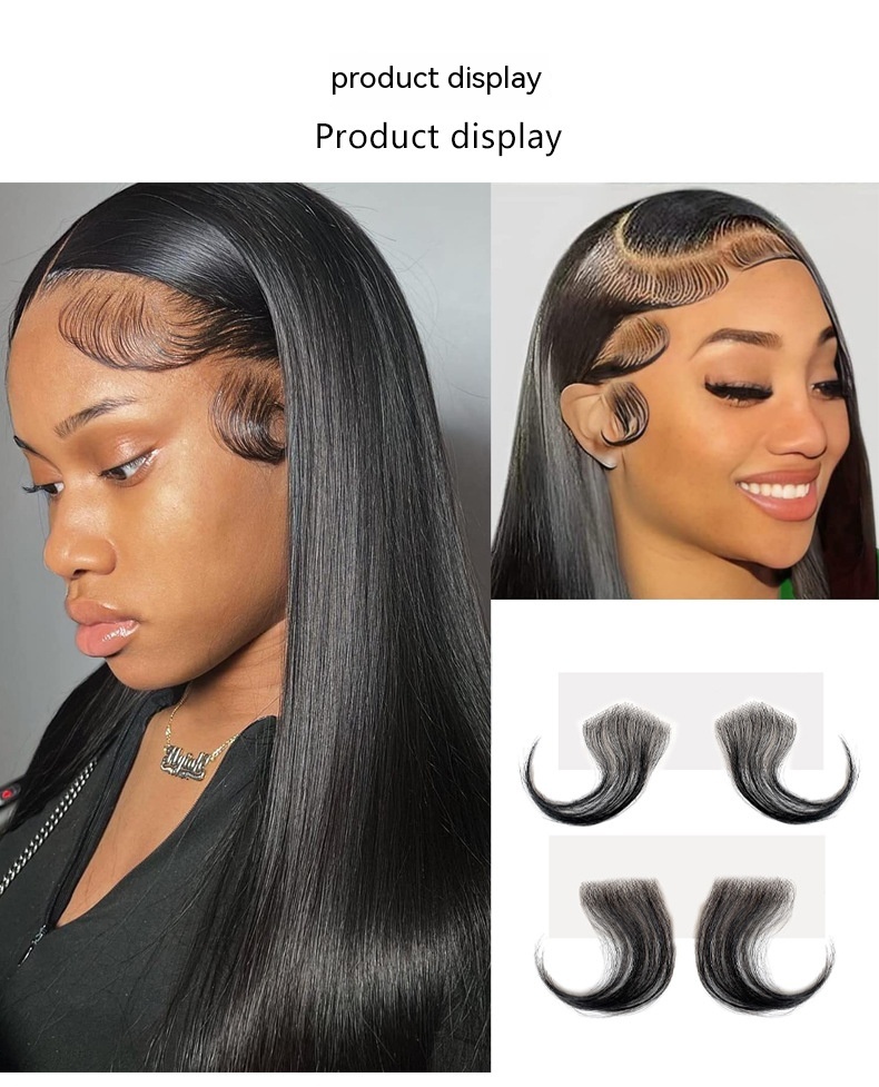 Real Hair Hairline Stickers Wig Bangs Sideburns Stickers — foto 3