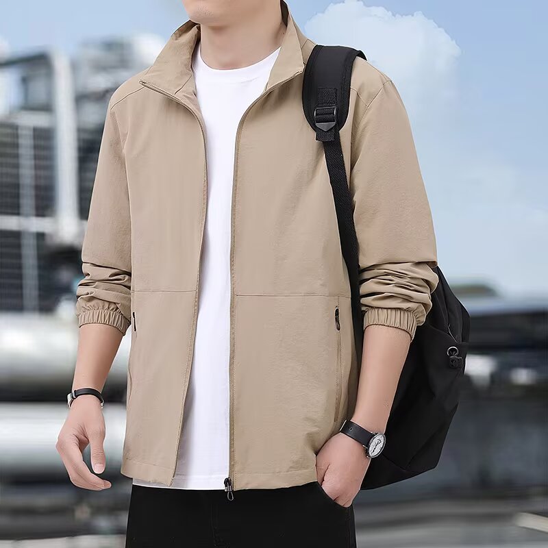 Men's Casual All-Match Loose Stand-Up Collar Jacket 6