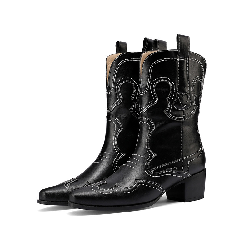 Embroidered Western Ankle Boots, picture 5 of 5