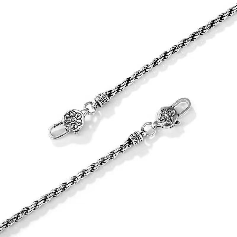 Woven Personality Simple Men's Six Words Mantra Vintage Bracelet