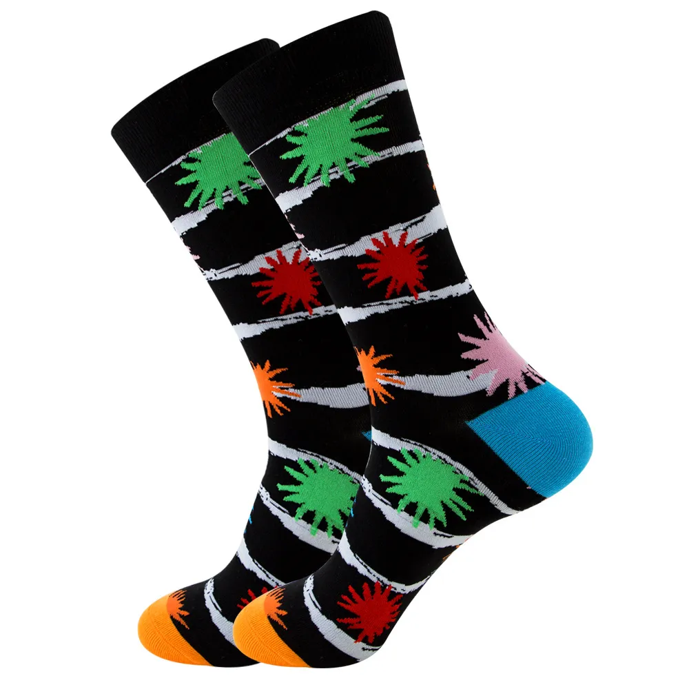 Fashion Square Mid-calf Wave Socks - Color Pop Candy