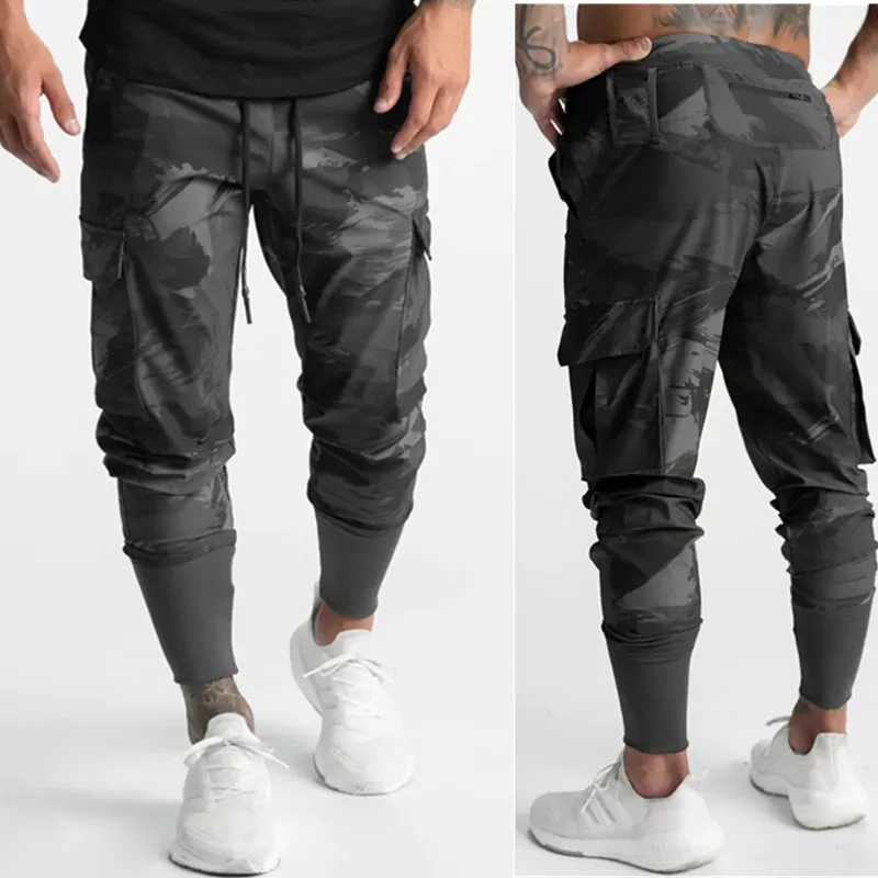 Spring Fitness Sports Men Casual Loose Thin Woven Workwear